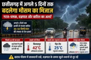 Chhattisgarh weather forecast rain and thunderstorm alert