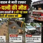 छत्तीसगढ़ में सड़क हादसों का कहर: पति-पत्नी समेत 3 की मौत, हाईवा पलटने से 4 मवेशियों की भी गई जान