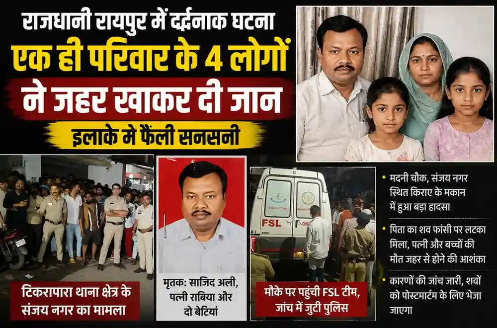 Police investigation in Raipur Sanjay Nagar family death case